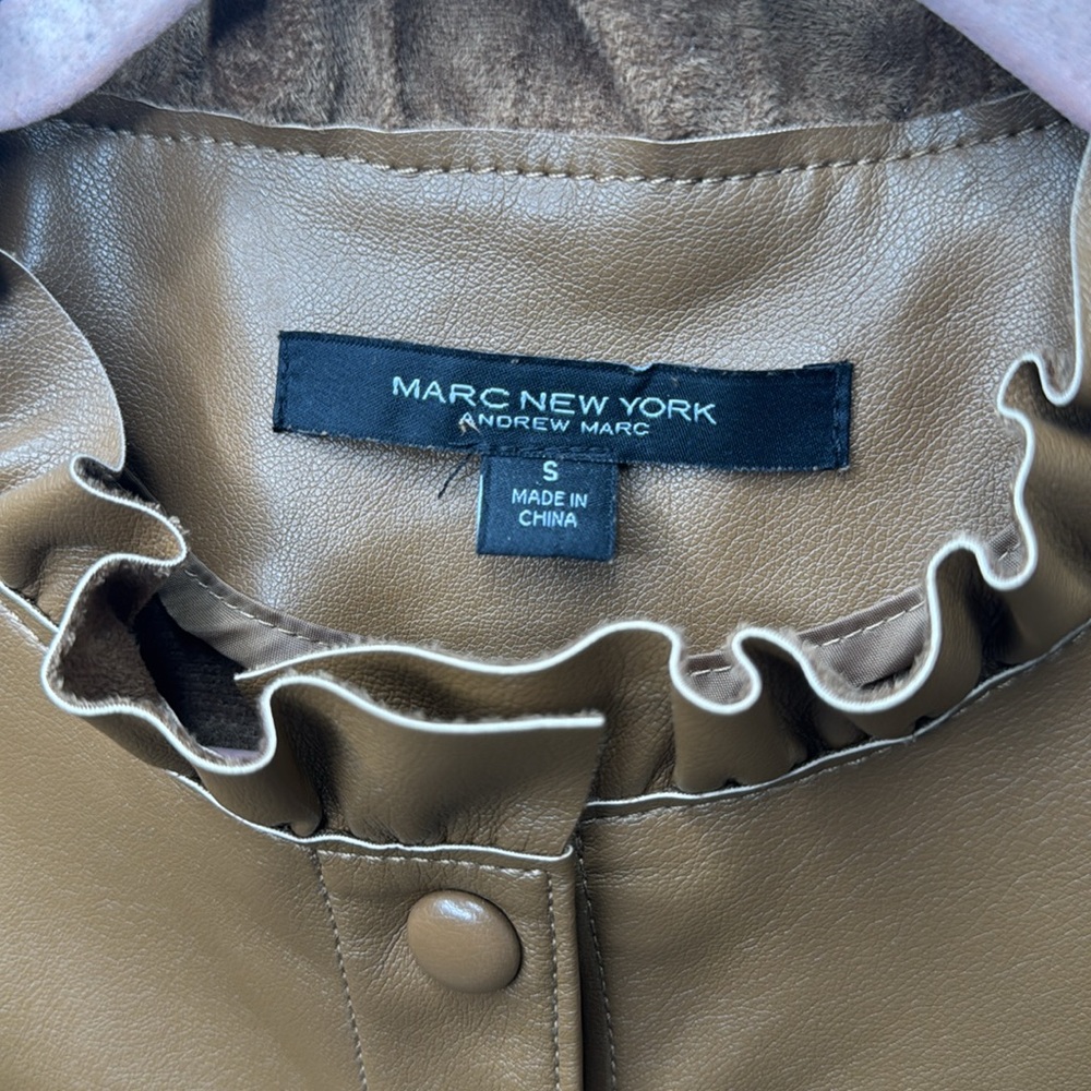 Marc New York Tan Leather Vest - Picture 7 of 15